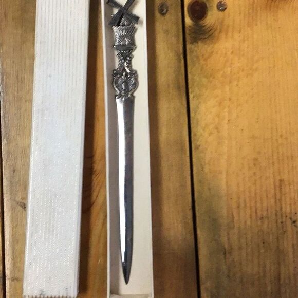 Large silver windmill letter opener, working windmill Dutch 90 - Picture 1 of 7